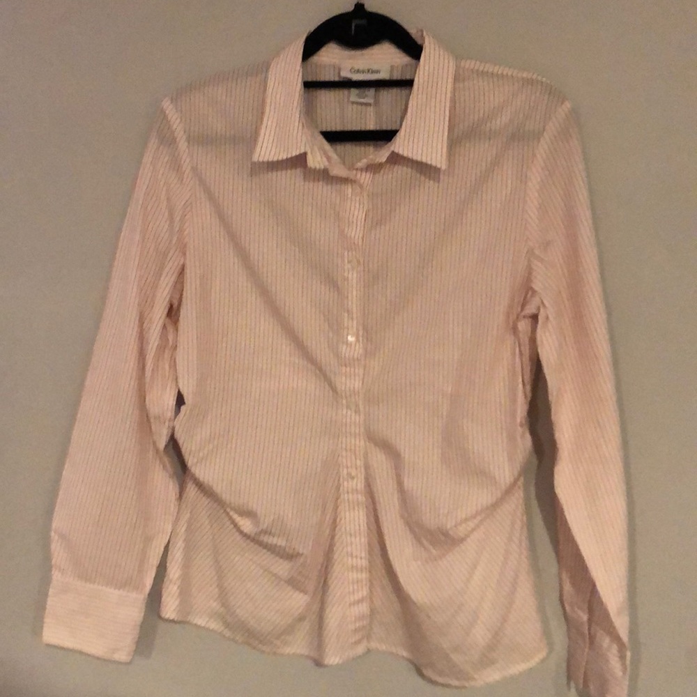 Calvin Klein stripe collar shirt